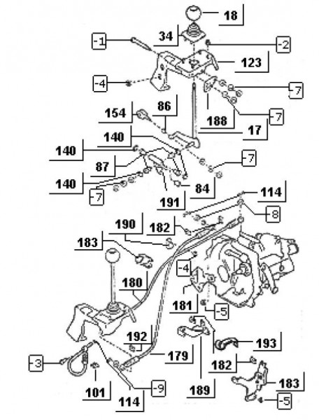 Motor Schalthebel - Porter Porter Diesel 1400ccm 4T LC 1998-2004 ZAPS85000004