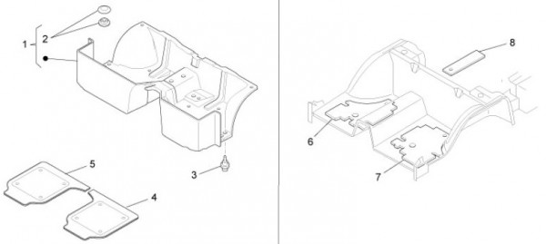 Fahrgestell Innenverkleidungen - Porter D120 Diesel 1300ccm 4T LC 2013- ZAPS90CK