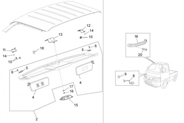 Fahrgestell Kabinenbauteile - Porter D120 Diesel 1300ccm 4T LC 2013- ZAPS90CK