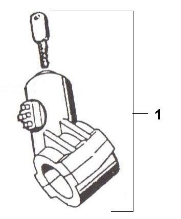 Elektrische Anlage Zündschloss - Ape Poker 422ccm 4T AC 1993- M4R3T