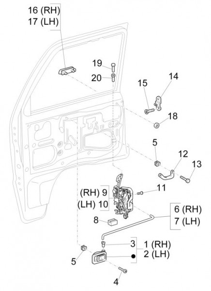 Fahrgestell Türen vorn II - Porter Maxxi Multitech 1300ccm 4T LC 2015-