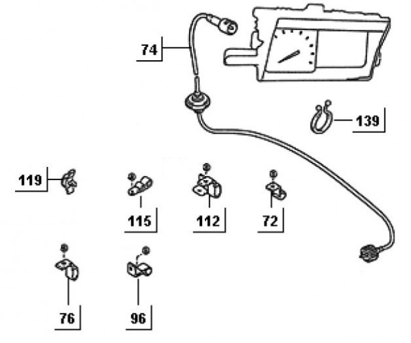 Bowdenzüge Tachowelle - Porter Porter Diesel 1400ccm 4T LC 1998-2004 ZAPS85000007