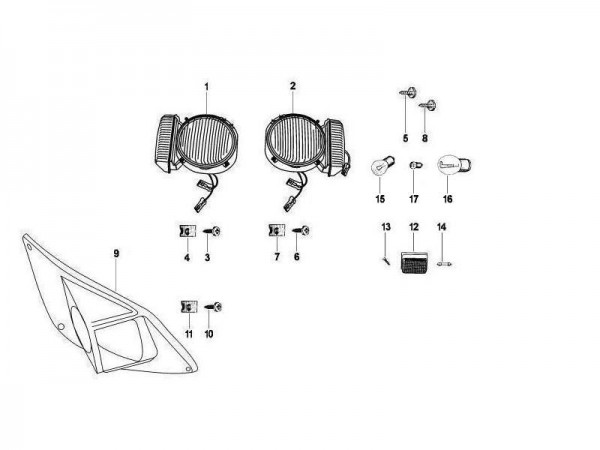 Elektrische Anlage Scheinwerfer - MP 601 Classic 422ccm 4T LC 2006-2007 MC349B0D2