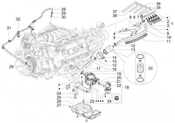 Fahrgestell Benzineinspritzung GPL - Porter Maxxi Multitech 1300ccm 4T LC 2017-
