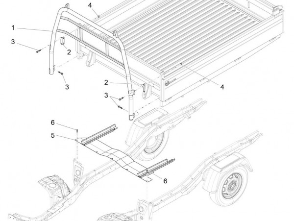Fahrgestell Schutzbügel - Porter Quargo 700ccm 4T LC 2015- ZAP4P10000