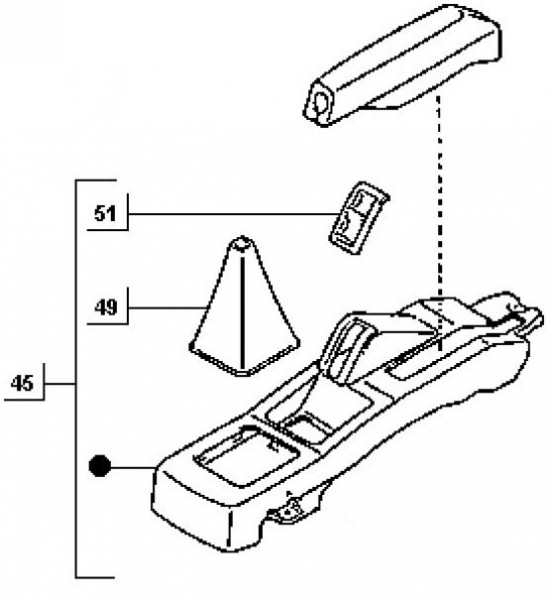 Fahrgestell Mittelkonsole - Porter Porter Diesel 1400ccm 4T LC 1998-2004 ZAPS85000004
