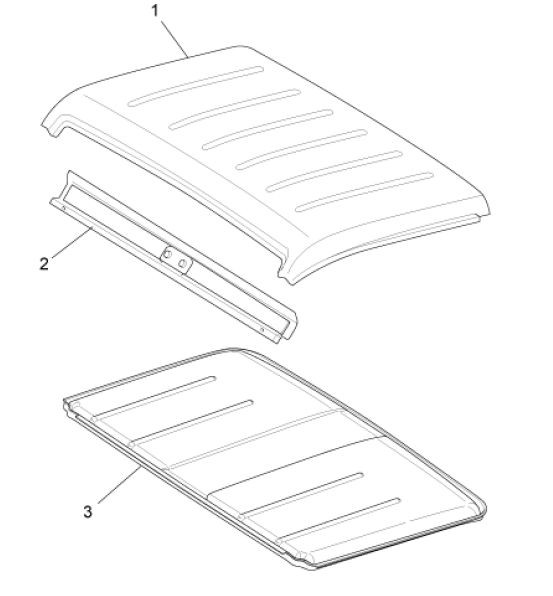 Fahrgestell Dachpaneel - Porter Maxxi Multitech 1300ccm 4T LC 2010- ZAPS90AJ