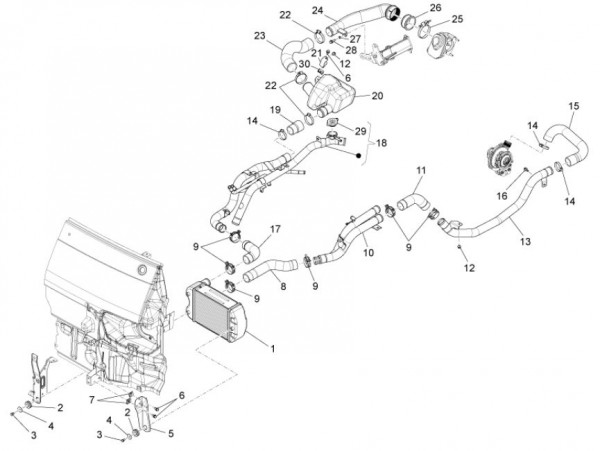 Fahrgestell Wärmeaustauscher - Porter D120 Diesel 1300ccm 4T LC 2013- ZAPS90CK