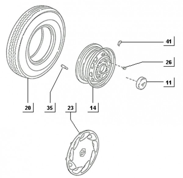 Radaufhängung Räder - Porter Porter Diesel 1400ccm 4T LC 1998-2004 ZAPS85000004