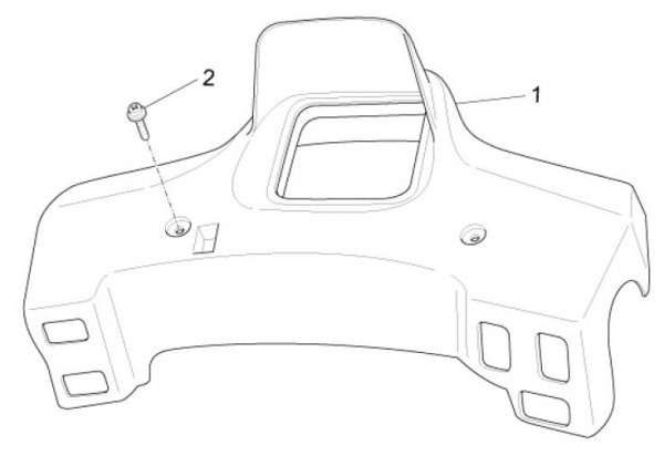Lenker Lenkerdeckel - Ape Mix 50ccm 2T AC 2015- ZAPC80000