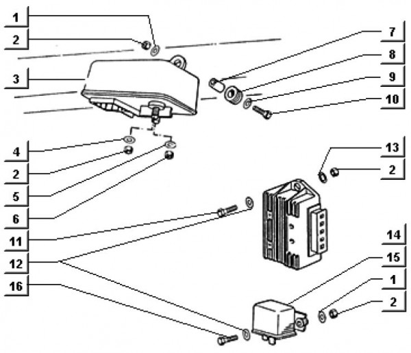 Elektrische Anlage Regler - Ape TM 703 Diesel mit Lenker 422ccm 4T AC 2000-2004 ZAPT10000