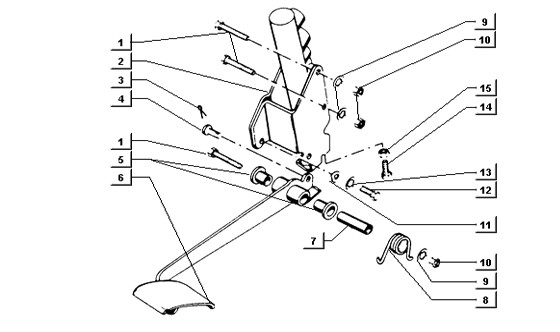 Radaufhängung Fußbremspedal - Ape TM 422ccm 4T AC 1997-2004 ZAPT1000000001001