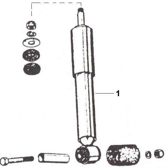 Radaufhängung Stoßdämpfer hinten - Ape 190ccm 2T AC 1967-1972 MPA1T