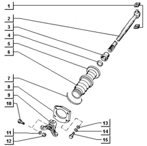 Motor Achswelle hinten - Ape TM 703 Diesel mit Lenker 422ccm 4T AC 2000-2004 ZAPT10000