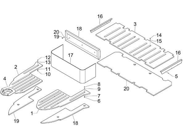 Fahrgestell Innenverkleidungen - Calessino 422ccm 4T LC 2007-2008 ZAPT2D4MC