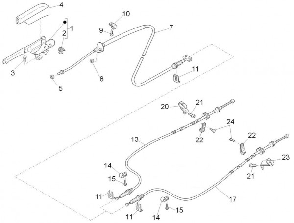 Radaufhängung Feststellbremse - Porter D120 Diesel 1300ccm 4T LC 2013- ZAPS90PK