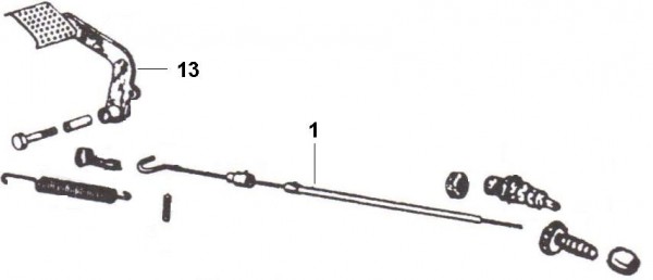 Bowdenzüge Kupplungspedal - Ape Poker 422ccm 4T AC 1993- M4R4T