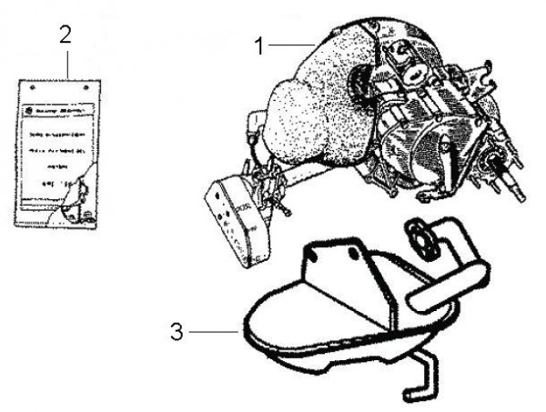 Motor Motor - Ape Mix 50ccm 2T AC 2008- ZAPC80000