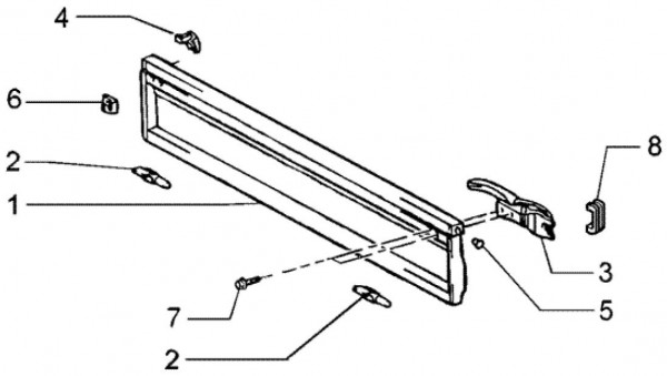 Fahrgestell Ladeklappe - Ape TM 703 Diesel mit Lenkrad 422ccm 4T AC 2005-2010 ZAPT10000
