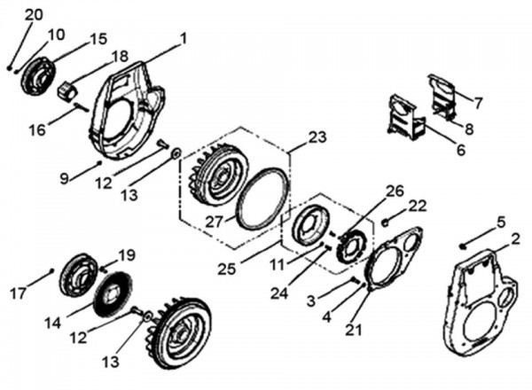 Motor Gehäusedeckel - Classic 400 422ccm 4T 2V AC 2016- MBX000T58RC001005