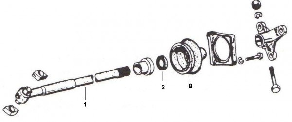 Radaufhängung Achswelle - Ape Car 220ccm 2T AC 1985- AF4T