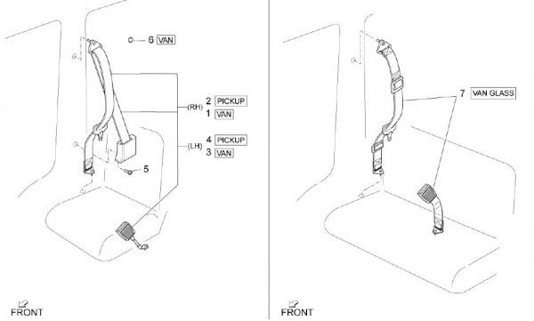 Fahrgestell Sicherheitsgurte - Porter Multitech 1300ccm 4T LC 2010- ZAPS90CJ