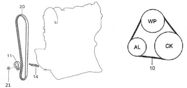 Motor Keilriemen - Porter Porter 1000ccm 4T LC 1992-1998 ZAPS85