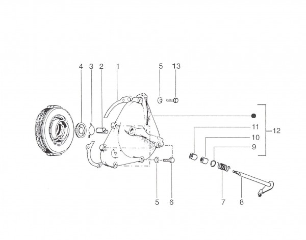 Motor Kupplungsdeckel - Ape 50ccm 2T AC 1996- TL5T