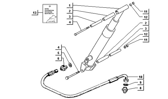 Bowdenzüge Hydraulikzylinder - Ape TM 218ccm 2T AC 1984- ATM2 00001001