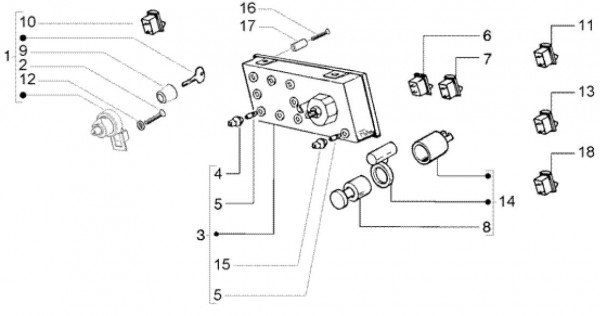 Lenker Cockpitinstrumente - Ape TM 703 Diesel mit Lenker 422ccm 4T AC 2005-2010 ZAPT10000