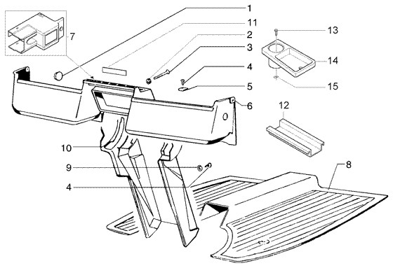 Fahrgestell Armaturenbrett - Ape TM 422ccm 4T AC 1997-2004 ZAPT1000000023141