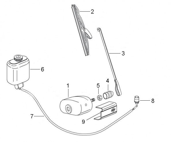 Elektrische Anlage Scheibenwischer - Ape Mix 50ccm 2T AC 2009- ZAPC80000