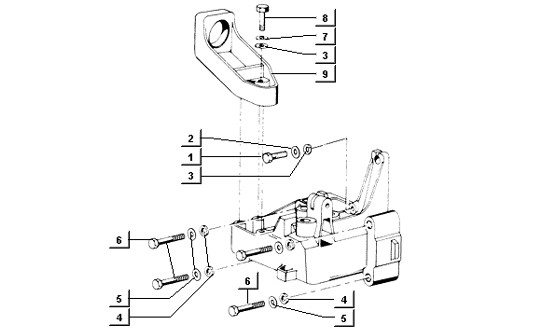 Motor Befestigung Getriebeschaltgehäuse (Lenker) - Ape TM 422ccm 4T LC 2013- ZAPT1000000001001