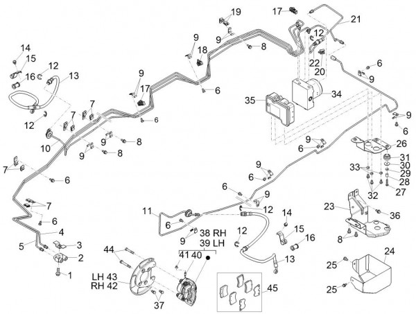 Radaufhängung Bremsanlage - Porter Multitech 1300ccm 4T LC 2010- ZAPS90VJ
