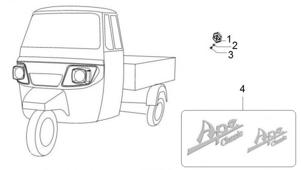 Fahrgestell Dekore - MP 601 Classic 422ccm 4T LC 2013- MC349B0D2