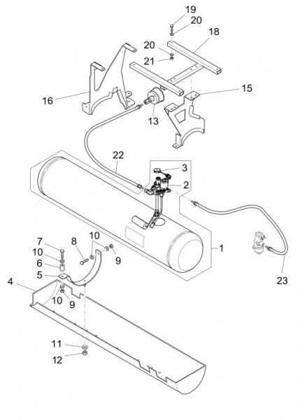 Fahrgestell Benzintank GPL - Porter Multitech 1300ccm 4T LC 2010- ZAPS90CJ