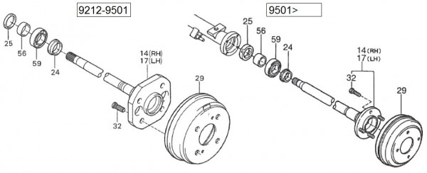 Motor Achswelle hinten - Porter Porter 1000ccm 4T LC 1992-1998 ZAPS85