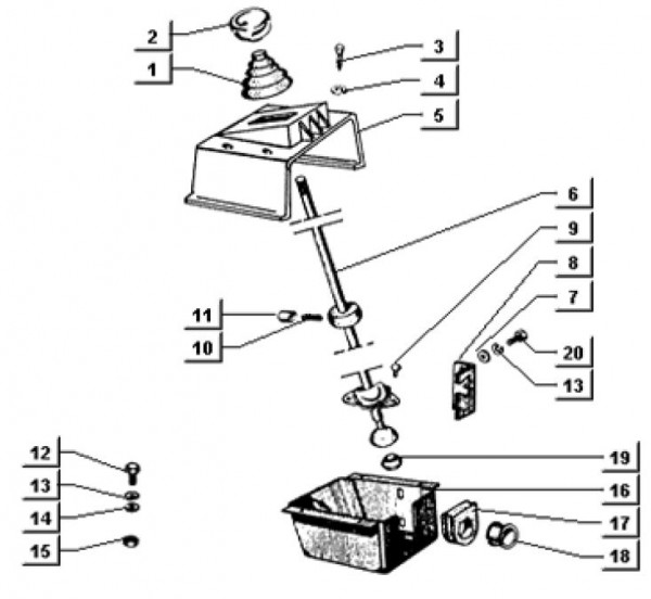 Motor interne Schaltsegmente - Ape TM 703 mit Lenkrad 220ccm 2T AC 2000-2007 ZAPT10000
