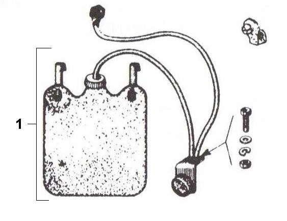 Elektrische Anlage Wischwasserbehälter - Ape Car 422ccm 4T AC 1986- AFD1T