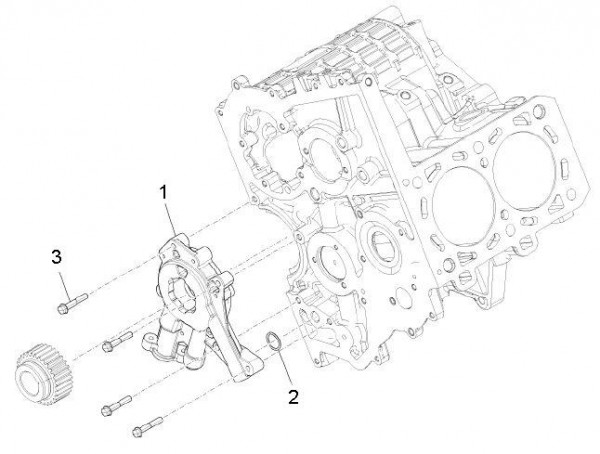 Motor Ölpumpe - Porter D120 Diesel 1300ccm 4T LC 2011- ZAPS90TK
