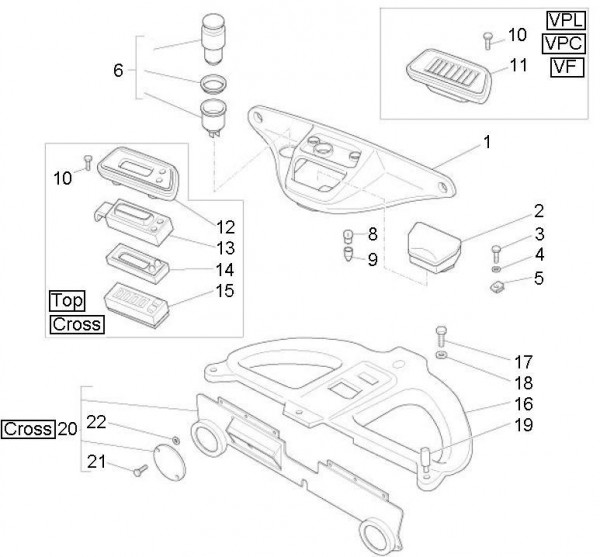 Fahrgestell Innenverkleidungen - Ape Mix 50ccm 2T AC 2013- ZAPC80000