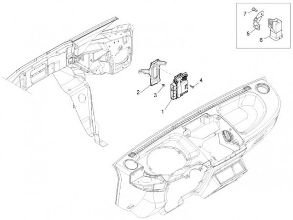 Elektrische Anlage Steuerelektronik - Porter Maxxi D120 Diesel 1200ccm 4T LC 2013- ZAPS90RK