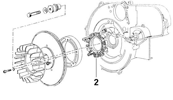 Motor Lichtmaschine - Ape Car 422ccm 4T AC 1986- AFD1T