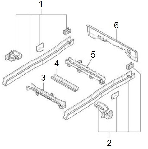 Fahrgestell Rahmen hinten - Porter Porter Electric ccm 2010- ZAPS9E