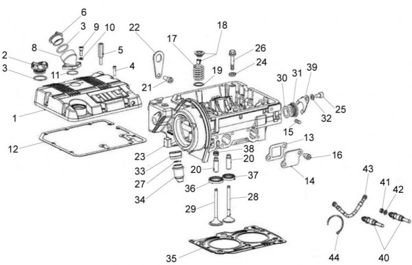 Motor Zylinderkopf - Porter Quargo 700ccm 4T LC 2015- ZAPP10000