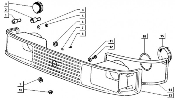 Fahrgestell Verkleidungen vorn - Ape TM 703 mit Lenkrad 220ccm 2T AC 1997-1999 ZAPT10000