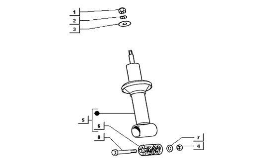 Radaufhängung Stoßdämpfer hinten - Ape TM 422ccm 4T LC 2013- ZAPT1000000001001