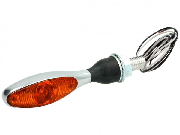 Kellermann LED Blinker, gelbes Glas, Micro 1000 LED, vorne + hinten, links + rechts, Stahl, 12 V, ch