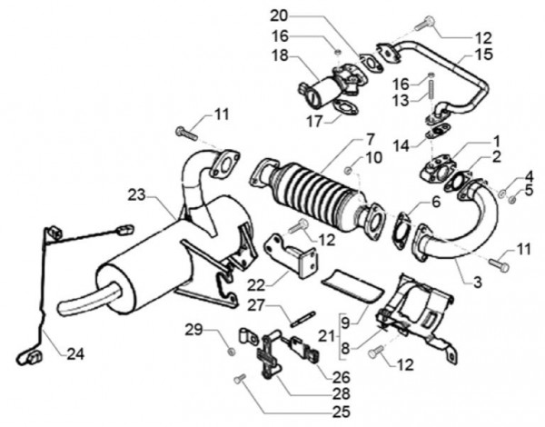 Motor Auspuff - Classic 400 422ccm 4T 2V AC 2014- MBX000T58RC001005