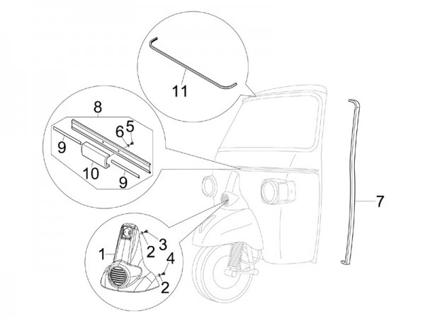 Fahrgestell Verkleidungen vorn - Calessino 422ccm 4T LC 2013- ZAPT2D4MC